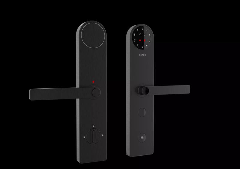 Intelligent door lock black design  3D model