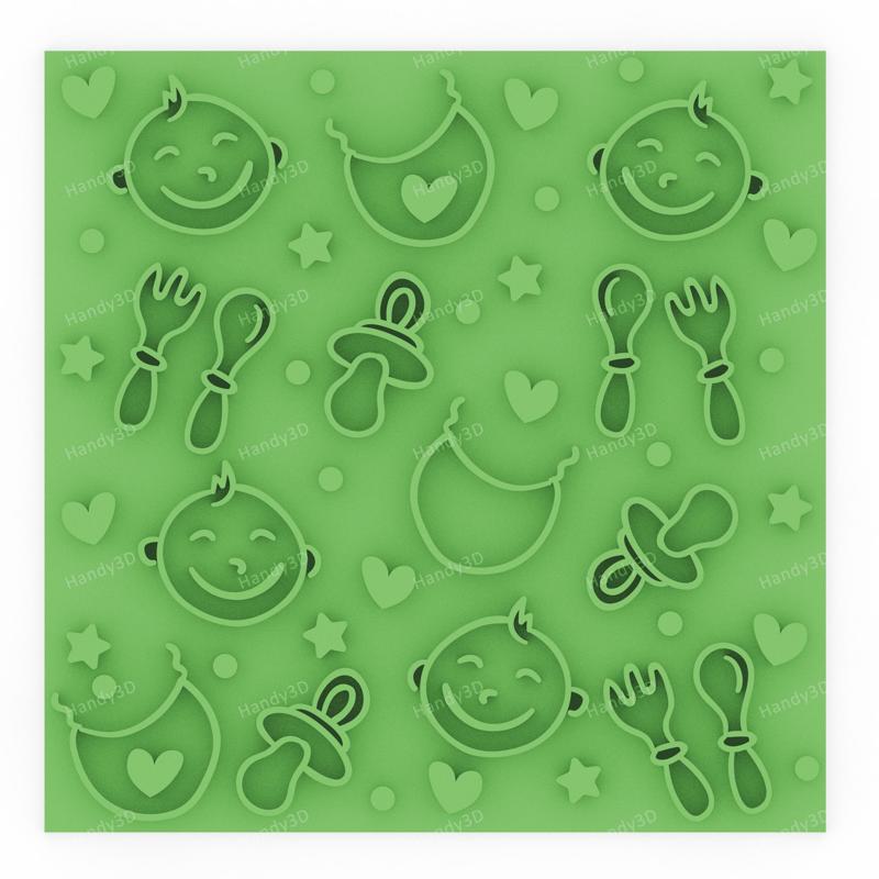 Baby Essentials - Baby Shower Cookie Texture Plate