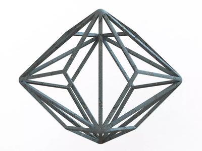 Wireframe Shape Triakis Octahedron