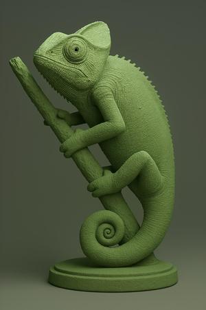 Chameleon Statue V2