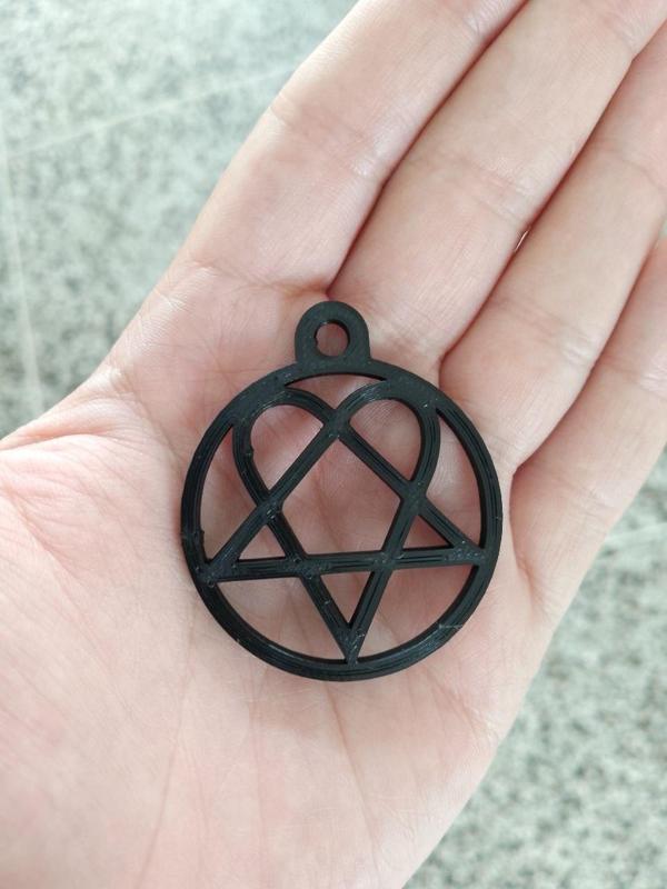 Heartagram Him keychain
