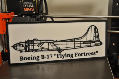 B-17 Flying Fortress Wall Plaque