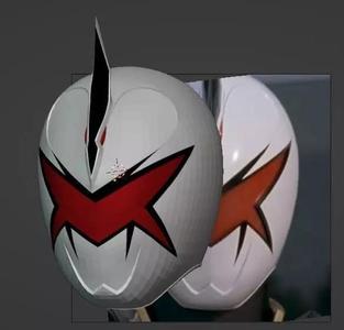 Abare Killer - White Dino Thunder-  Helmet