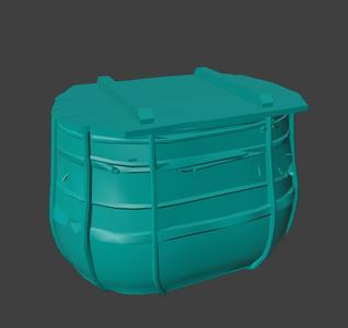 RUST WICKER BARREL WATER 3D PRINT STL