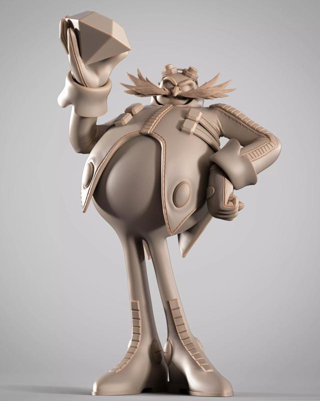 Wicked Video Games Dr Eggman Sculpture Stand