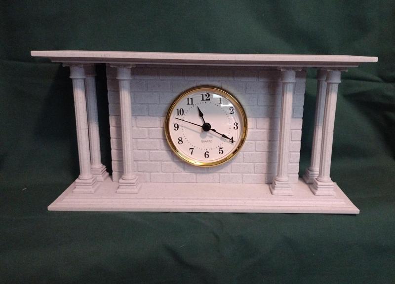 Mantle Clock - 2A - Hole for Clock Can be modified in Slcer to accomodate 2-1/2 to 3-1/2 clock