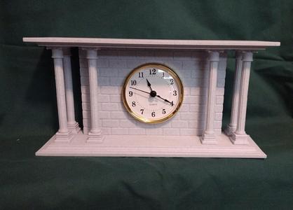Mantle Clock - 2A - Hole for Clock Can be modified in Slcer to accomodate 2-1/2 to 3-1/2 clock
