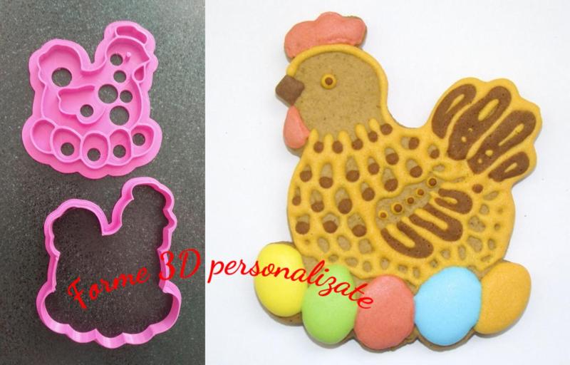 Easter hen cookie cutter