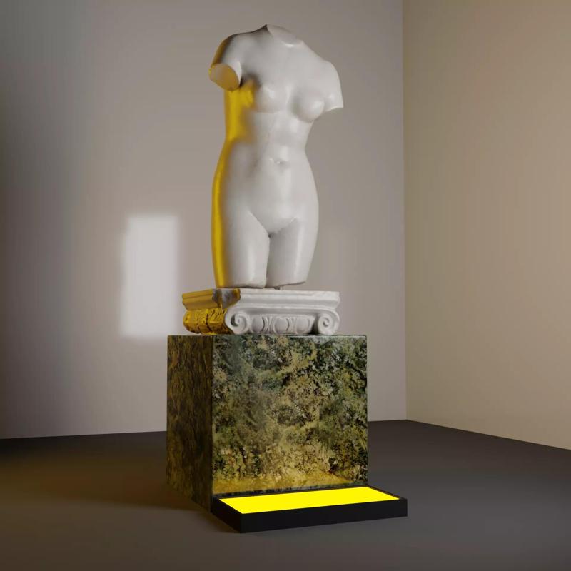 Torso of Aphrodite Highpoly Printable Lowpoly Gameready