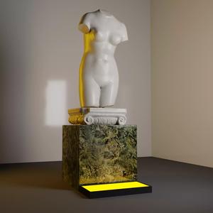 Torso of Aphrodite Highpoly Printable Lowpoly Gameready