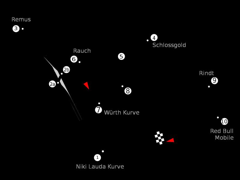 Austria - Red Bull Ring MOTO GP CIRCUIT SILHOUETTE WALLART