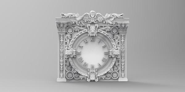 Desktop clock 3D  Carved