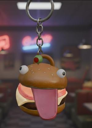 Fortnite Burger Boss Keychain - Sizzle Style & Detailed