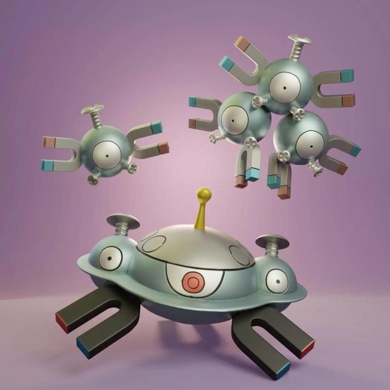Pokemon - Magnemite Magneton and Magnezone with 2 poses