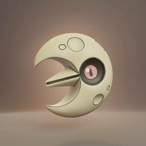Pokemon - Lunatone with base
