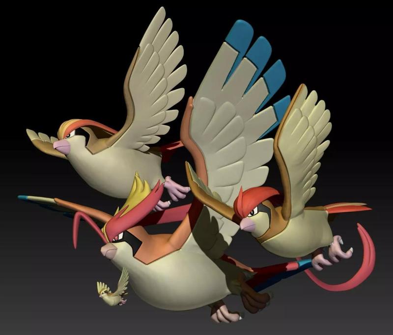 Pokemon Pidgey Pidgeotto Pidgeot MegaEvolution