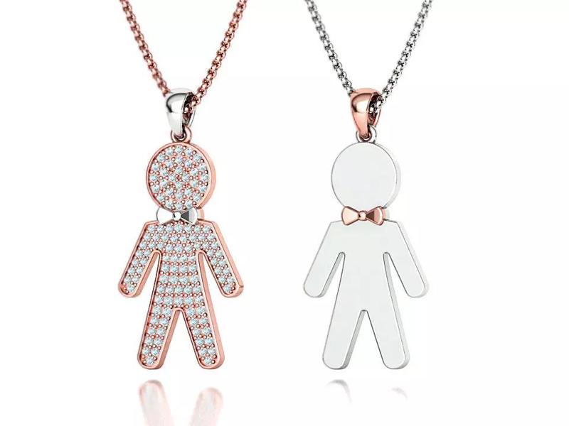 Boy Pendant Id Necklace Children Name Pendant  Collection