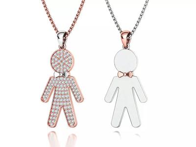 Boy Pendant Id Necklace Children Name Pendant  Collection