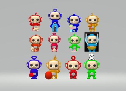 12 POP teletubbies and tiddlytubbies