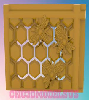 The Bee Hive Love 3D MODEL STL FILE FOR CNC ROUTER LASER