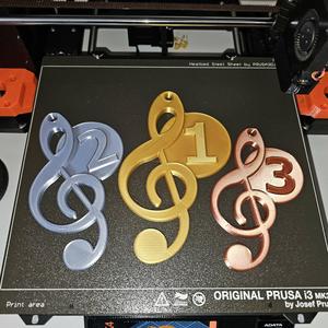 treble clef medal