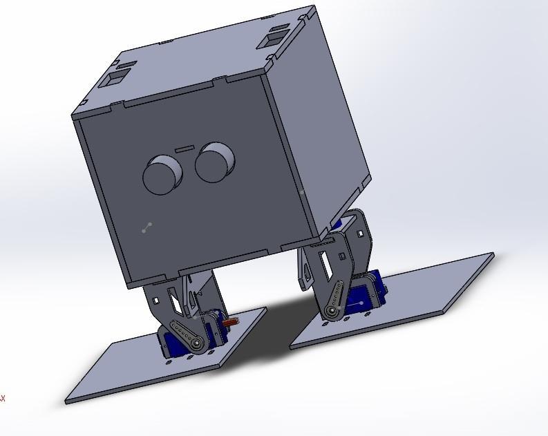 BIPED ROBOT LASER CUTTING EDITABLE SOLIDWORKS