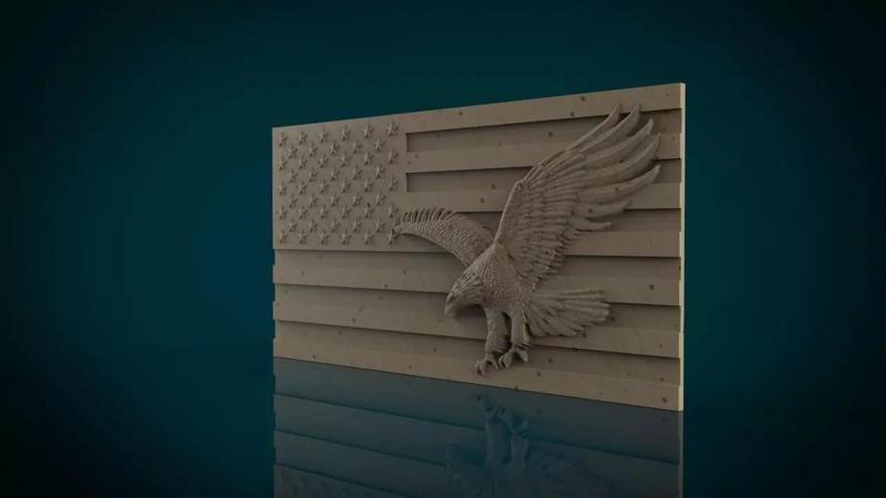 American Flag and Eagle