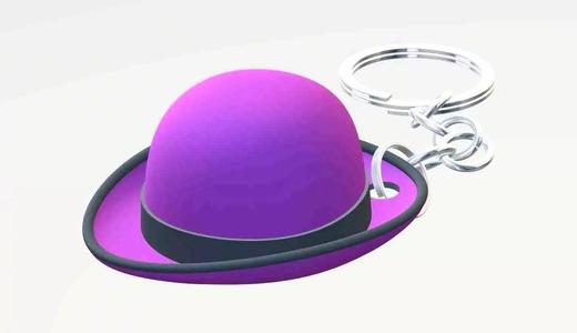 Bowler Hat Key Chain