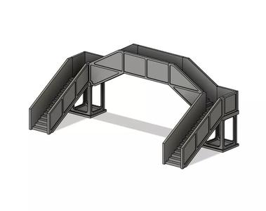 Model Railway Concrete Platform Footbridge