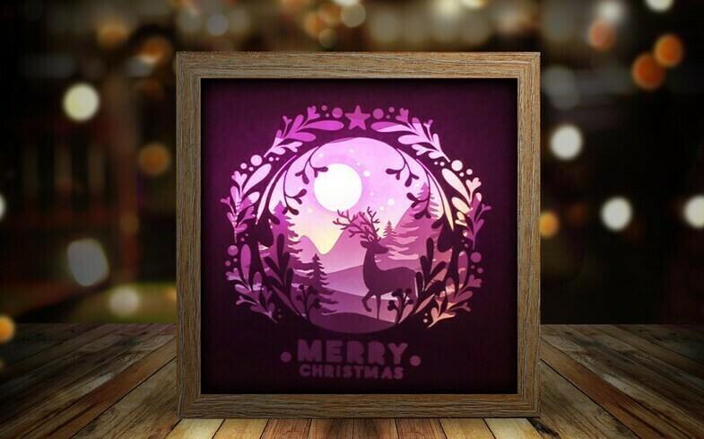 merry christmas lightbox lamp