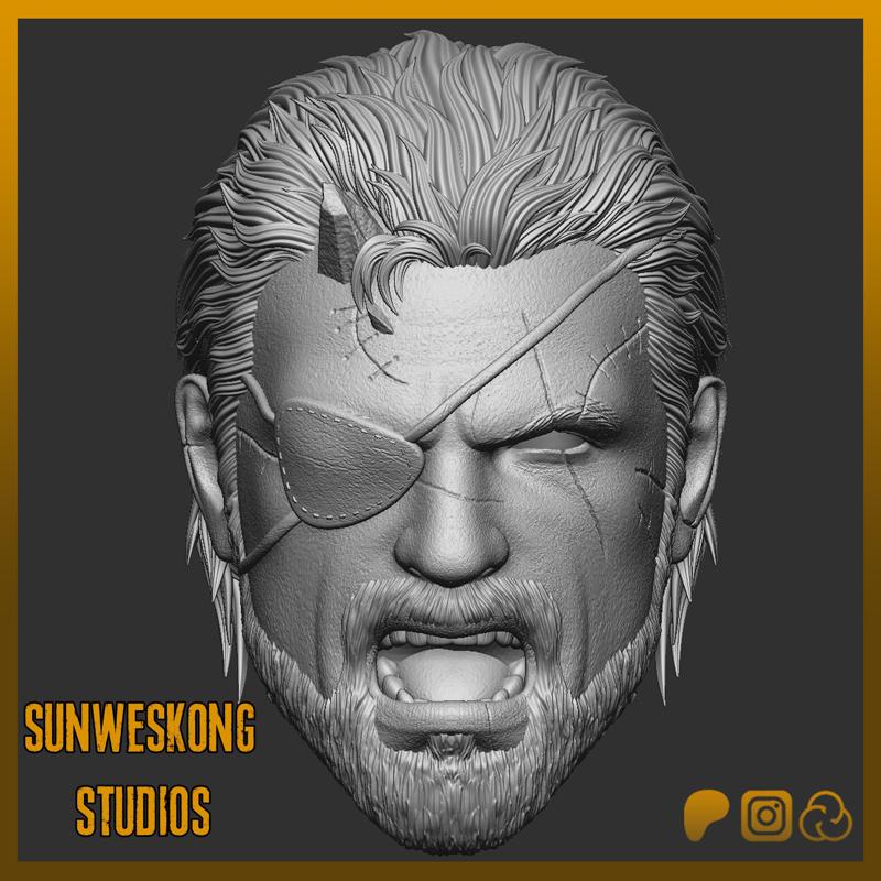 Metal Gear Solid V Venom Snake Screaming Headsculpt Pack
