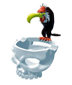Ashtray skull vulture