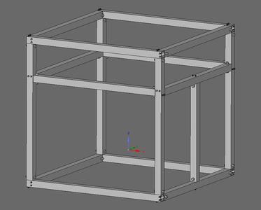 Rigid Square-Tube All-Metal Frame for DIY Projects (3D Printer, Metal Frame Furniture, etc)