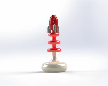 Mini Rocket Toy - 3D Printable Model🚀👩‍🚀