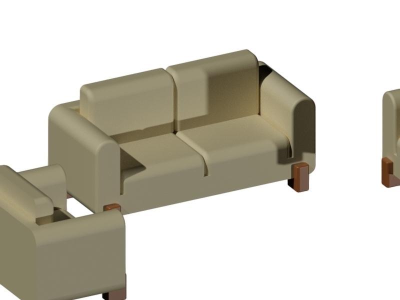 Sofa and armchair for models and doll house.