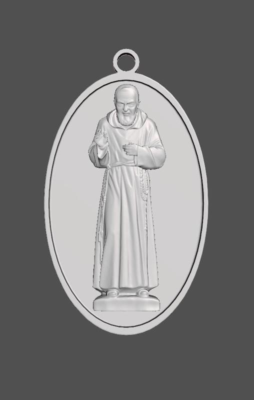 Saint Pius Medal (resin) - Medalla de San Pio (resin)