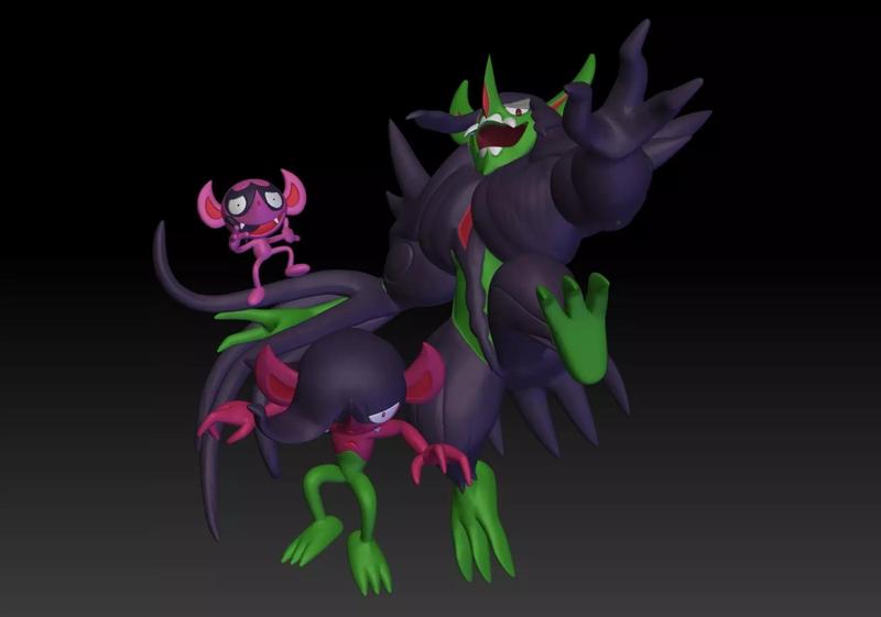 Pokemon Impidimp Morgrem Grimmsnarl