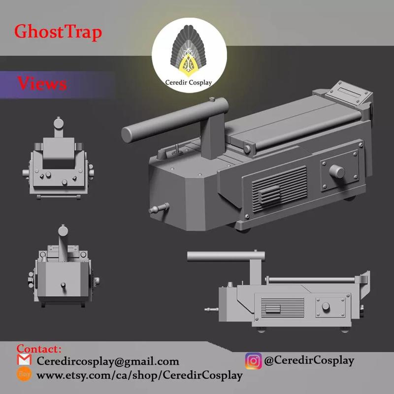 Ghostbuster Ghost Trap 3d digital download