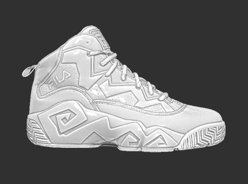 3D Scanned Fila MB Jamal Mashburn Shoes Sneakers 3D Print Ready