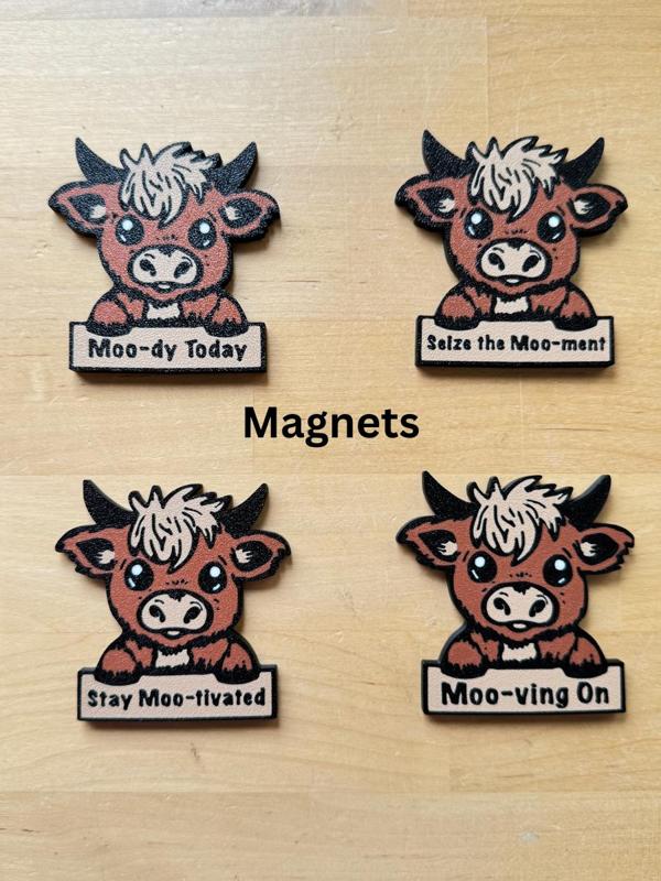 Funny Highland Cow Magnets Highland Cow Fridge Magnet Highland Cow Decor