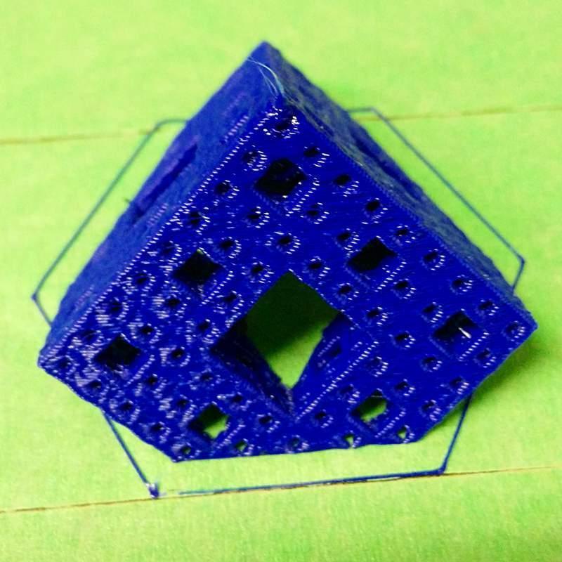 45° sectioned Level 3 Menger Sponge