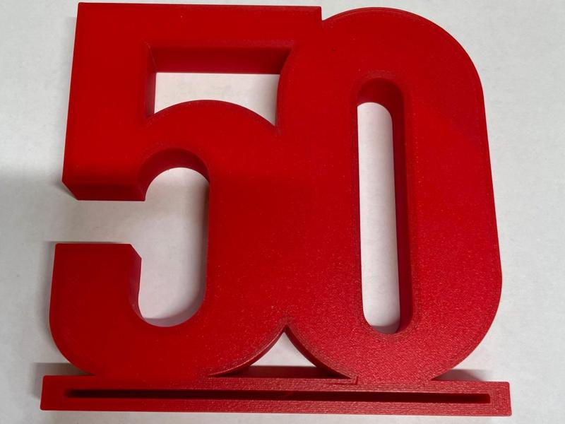 50th Birthday Ribbon for Large Gifts