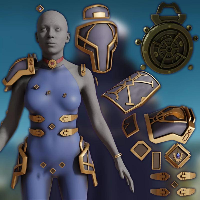 ENFORCER CAITLYN armor ACCESSORIES mechanism shoulder ARCANE