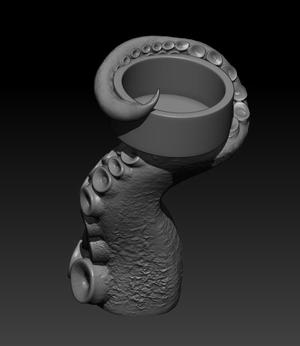 2 Tentacle candle holders.Hallooween.