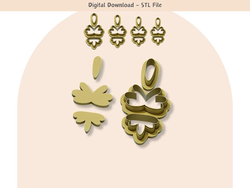 3 Parts Minimalist Clay Cutter for Polymer Clay | Digital STL File | Clay Tools | 4 Sizes Clay Cutters, 2 Cutter Versions