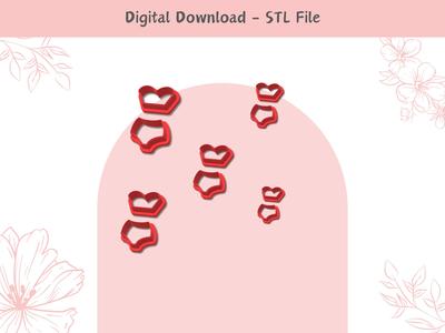 Swim Suit 2-Parts Clay Cutter for Polymer Clay | Digital STL File | Clay Tools | 5 Sizes Clay Cutters