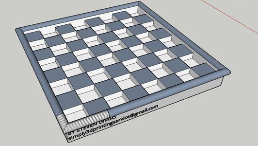 CHESS BOARD - LEVELLED - multifunctional gameboard (small/med)