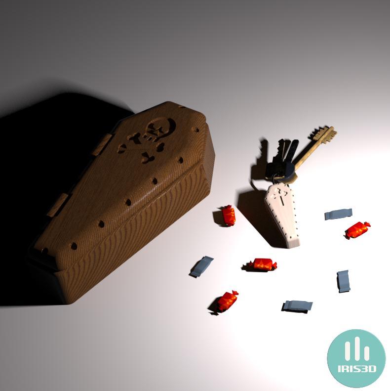 Coffin candies bowl - PRINT IN PLACE - halloween - casket