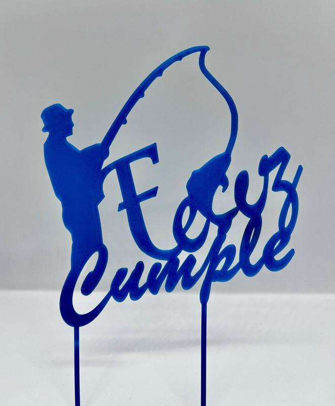 Happy Birthday Fishing - Cake Topper