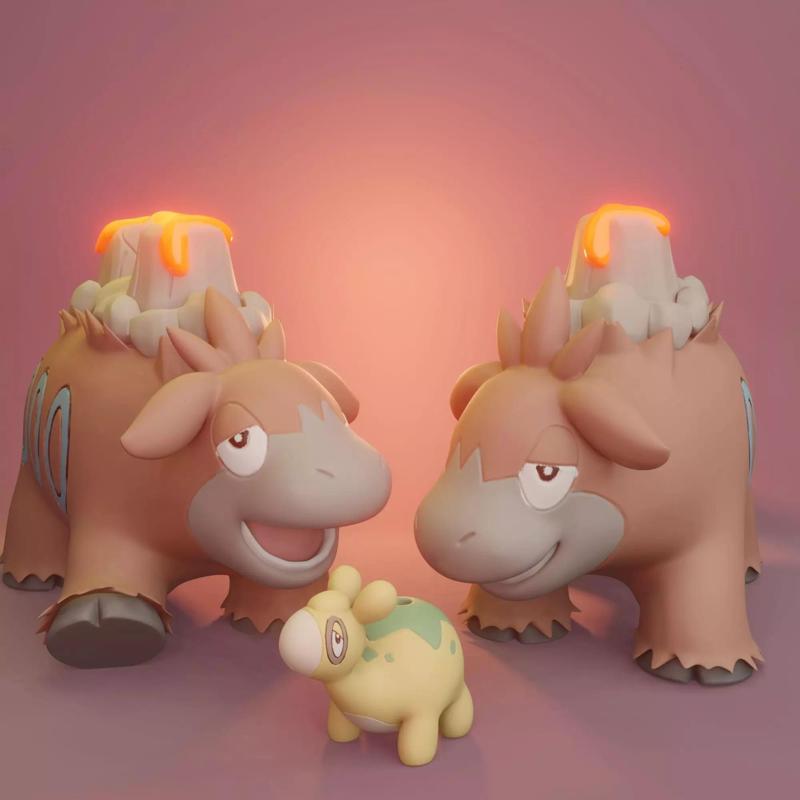 Pokemon - Numel and Camerupt